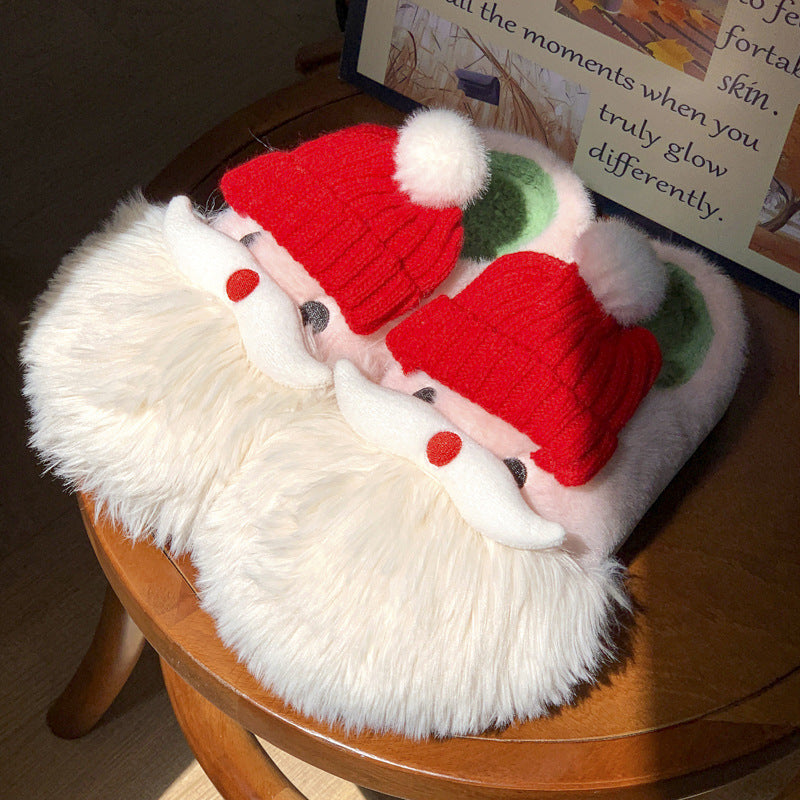 Santa Claus Home Slippers - Winter Warm Indoor Non-slip