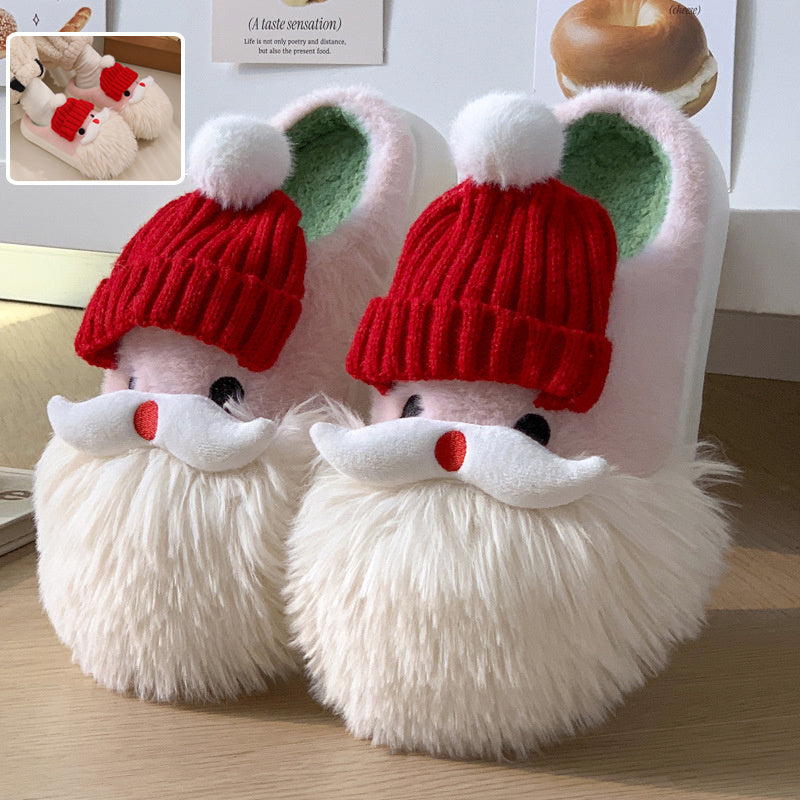 Santa Claus Home Slippers - Winter Warm Indoor Non-slip