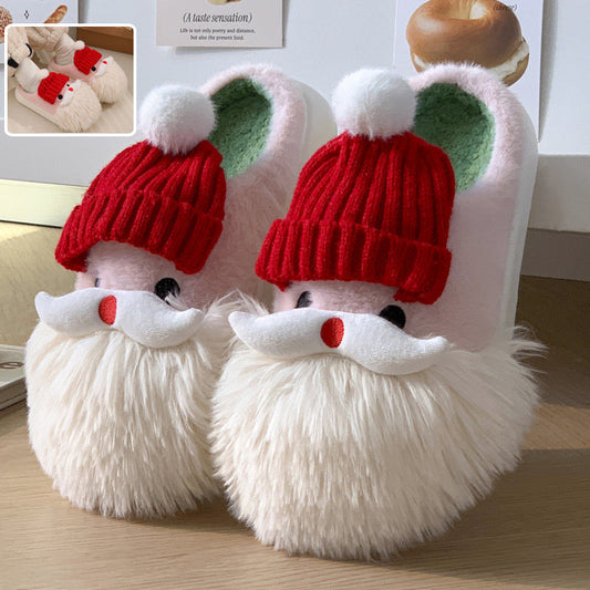 Santa Claus Home Slippers - Winter Warm Indoor Non-slip