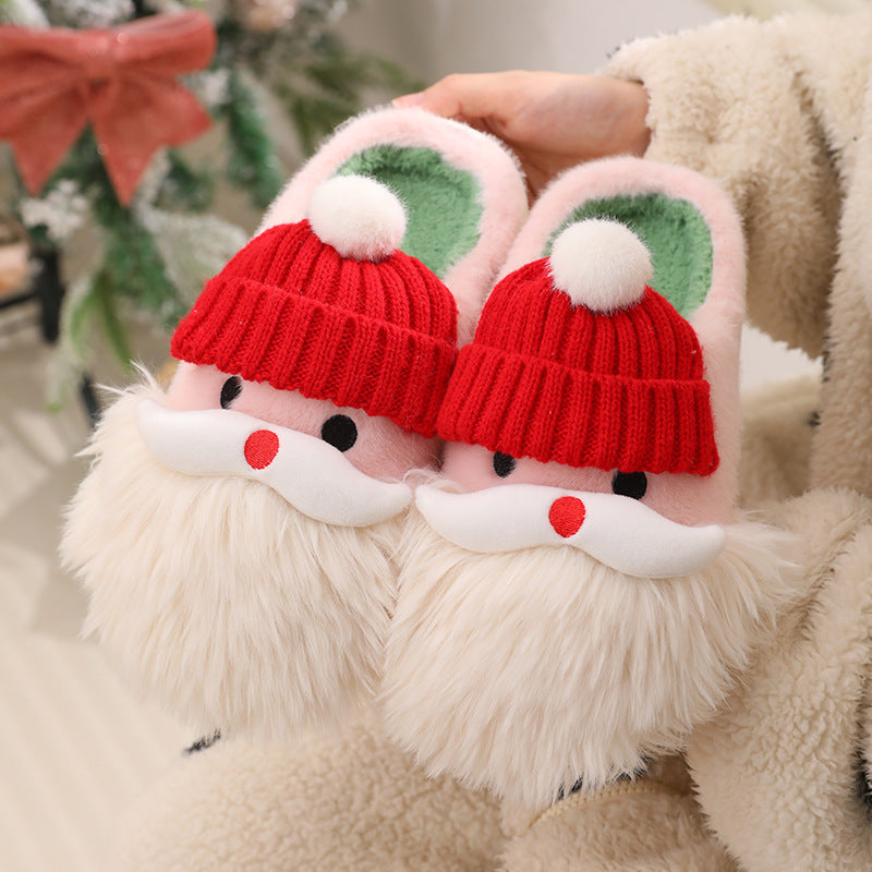 Santa Claus Home Slippers - Winter Warm Indoor Non-slip