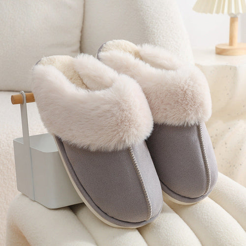 Winter Warm Plush Home Slippers - Indoor Fur Slippers, Women Soft