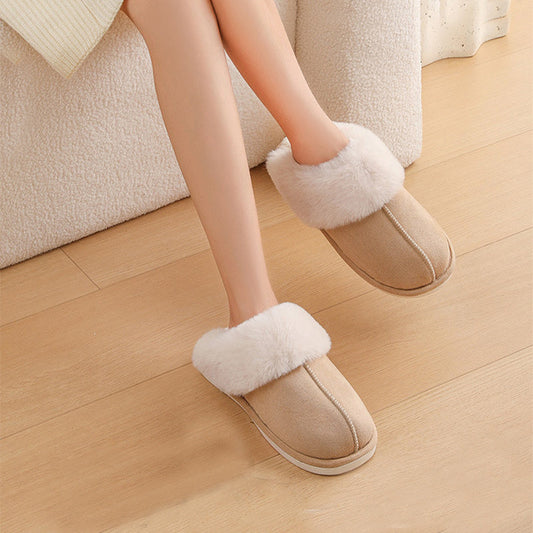Winter Warm Plush Home Slippers - Indoor Fur Slippers, Women Soft