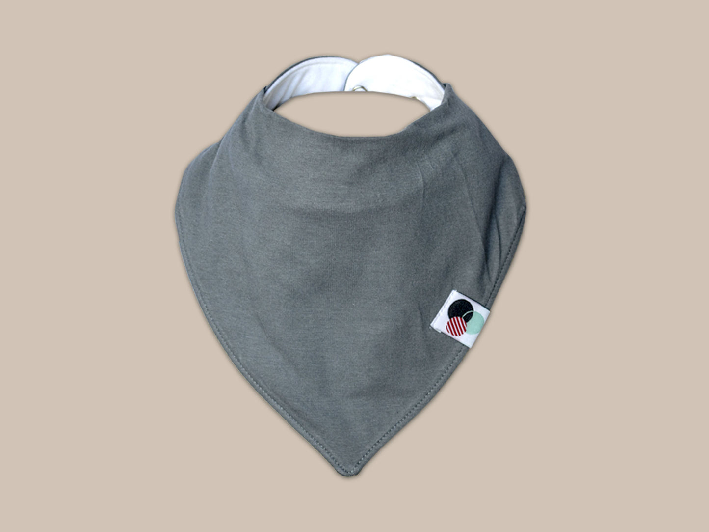 GREY SOLID | Baby Bandana Bib (organic cotton)