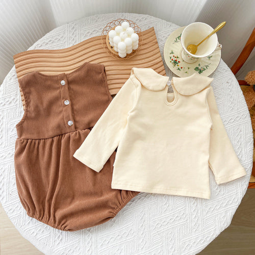 Spring and Autumn Baby Kids Girls Flowers Embroidered Pattern