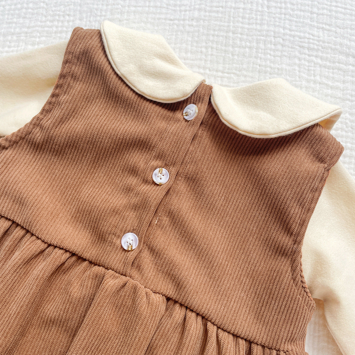 Spring and Autumn Baby Kids Girls Flowers Embroidered Pattern